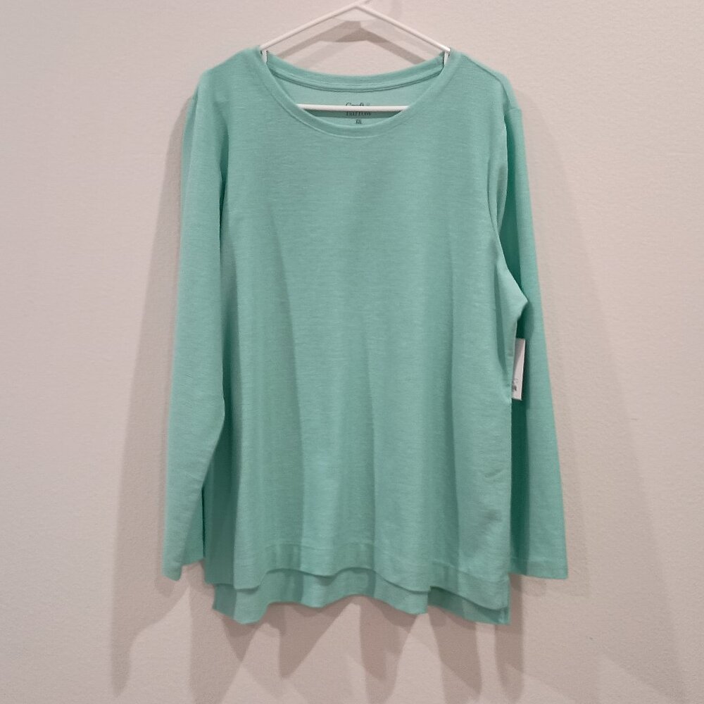 Croft & Barrow Women's Top Blouse Long Sleeves Plus XXL/2X, NEW